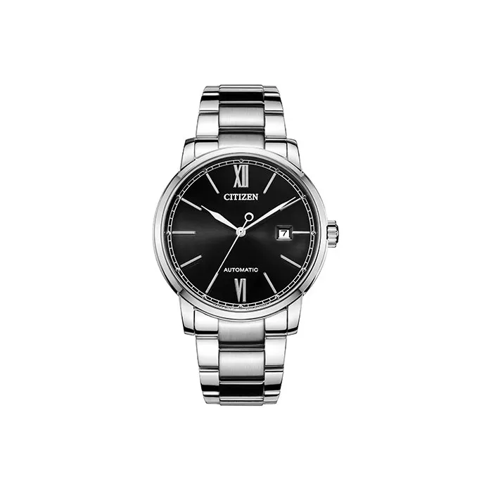 CITIZEN Mechanical Movement Stainless Steel Strap Watch Men's Watches Black Dial NJ0130-88E-0