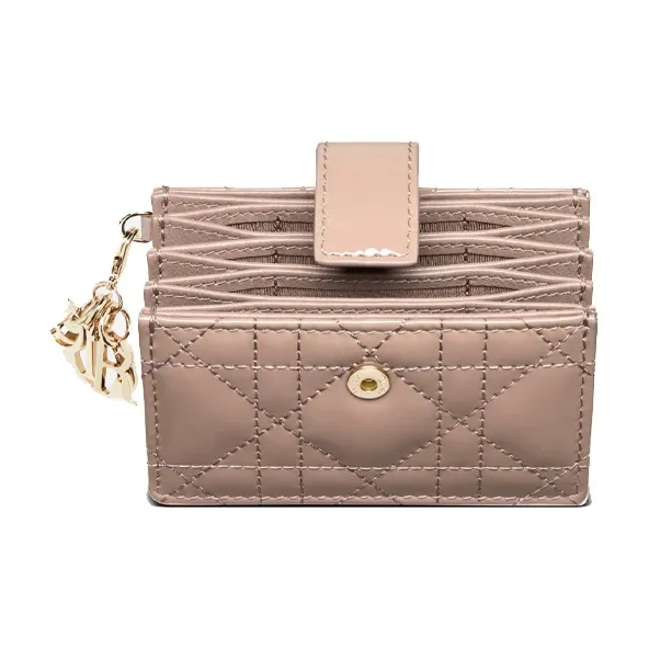 DIOR Lady Dior Cow Leather Card Holder Card Holder Women's Warm Taupe-2