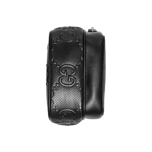 GUCCI Leather Cell Phone Pouch, Crossbody Handbag, Shoulder Bag Unisex Black-6