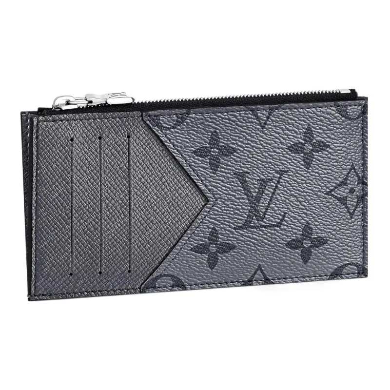 LOUIS VUITTON Coin Card Holder Gunmetal Grey-0