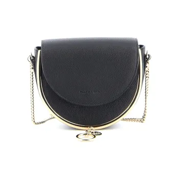See By Chloe Leather Chain Bag Shoulder Bag Crossbody Bag Women's Black