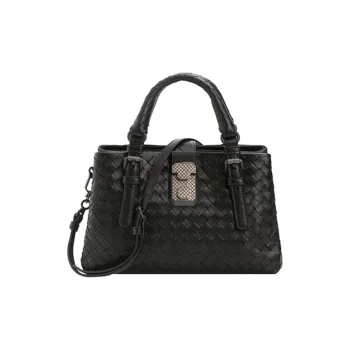 Bottega Veneta Cow Leather One Shoulder Handbags Women's Black