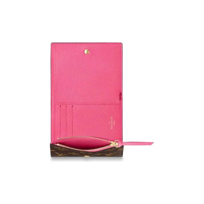 LOUIS VUITTON Victorine Wallet Monogram 6 Card Slot Vivienne Holiday Rose Pivoine Pink-3