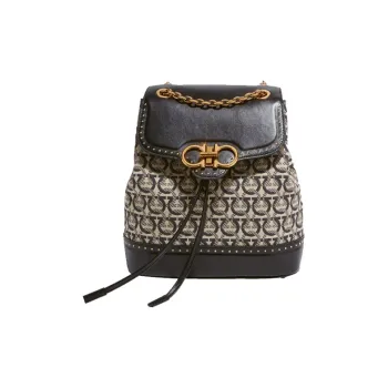 FERRAGAMO Cow Leather Shoulder Bag Backpack Women's Multicolor