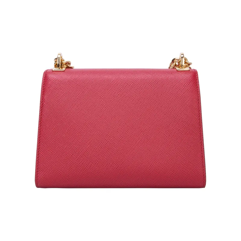 PRADA Monochrome Calfskin Shoulder Bag Regular Women's Red-2