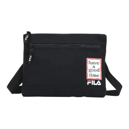 FILA Have A Good Time Collaboration Fabric Shoulder Bag Crossbody Bag Regular Unisex Jet Black