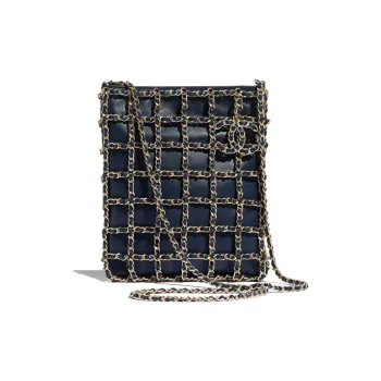 CHANEL Sheepskin Shoulder Bag, Crossbody Bag Regular Women's Marine Blue