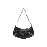 Love Moschino flip front crossbody bag with patches in pink