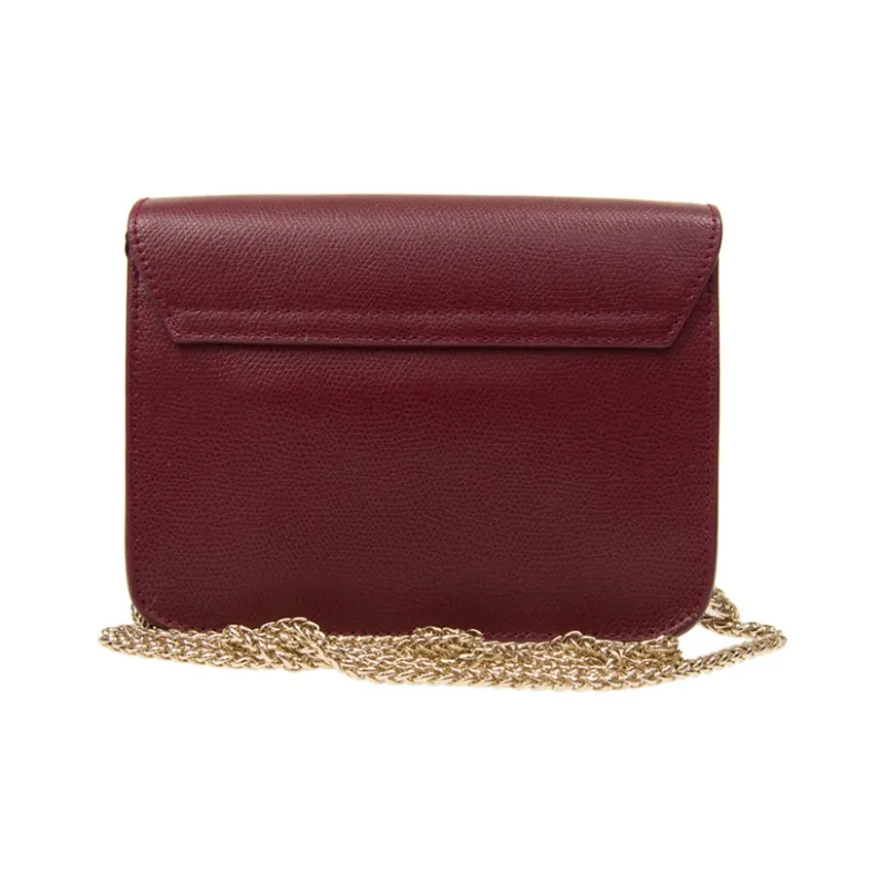 Furla Metropolis Collection Cow Leather Small Square Bag Crossbody Bags Mini Women's Red-2