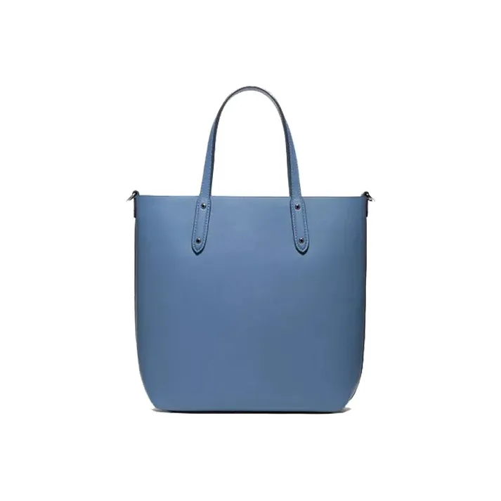 COACH Central Cow Leather Tote Bag Shopping Bag Handbag Shoulder Bag Crossbody Bag Medium Size Women's Blue-4
