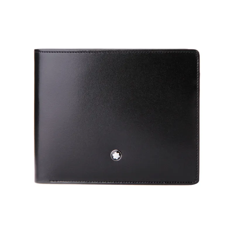 MONTBLANC Meisterstuck Cow Leather Wallet Coin Purse Men's Black-0