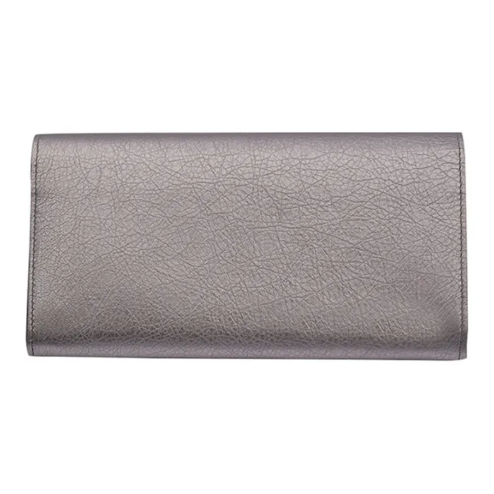 Balenciaga Leather Wallet Regular Women's Silver-1