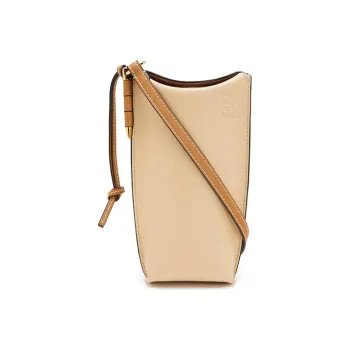 LOEWE Gate Pocket Cow Leather Bucket Bags Shoulder Bag Crossbody Bag Women's Sand