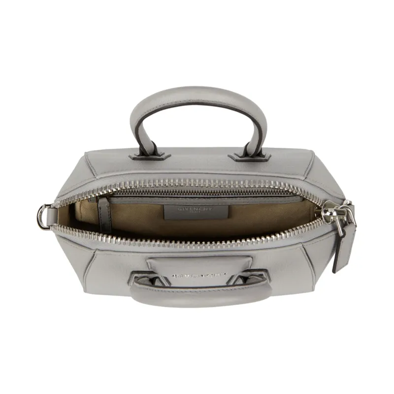 GIVENCHY Antigona Sheepskin Handbag Crossbody Bag Shoulder Bag Mini Women's Gray-3