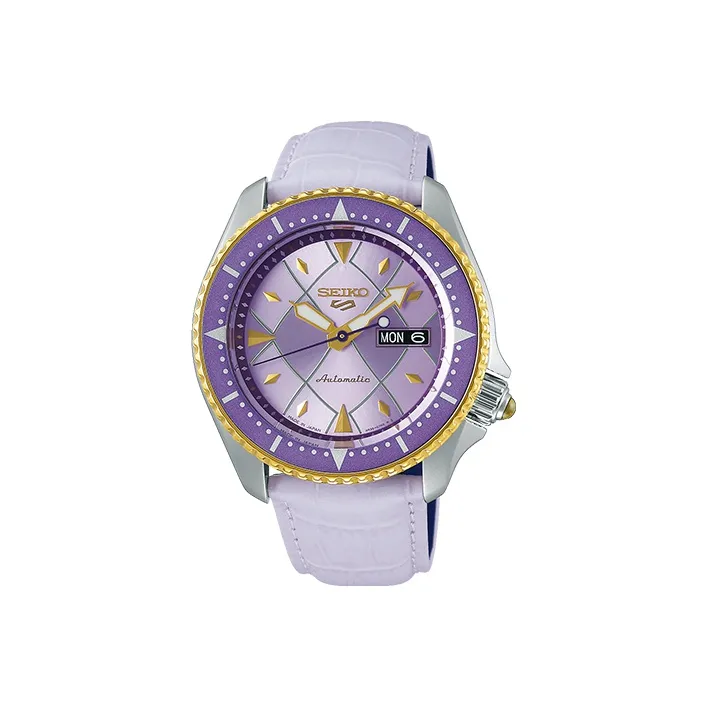 SEIKO Automatic Mechanical Movement Leather Watch Bands Watch Unisex Purple Watch Dial-0
