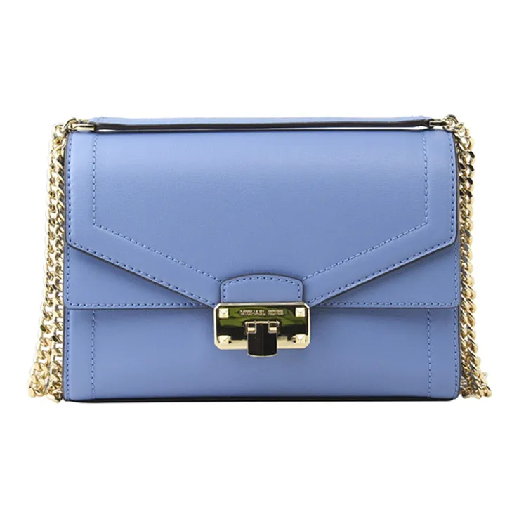 MICHAEL KORS Kinsley Cow Leather Shoulder Bag Crossbody Bag Medium Size Women's Blue-0