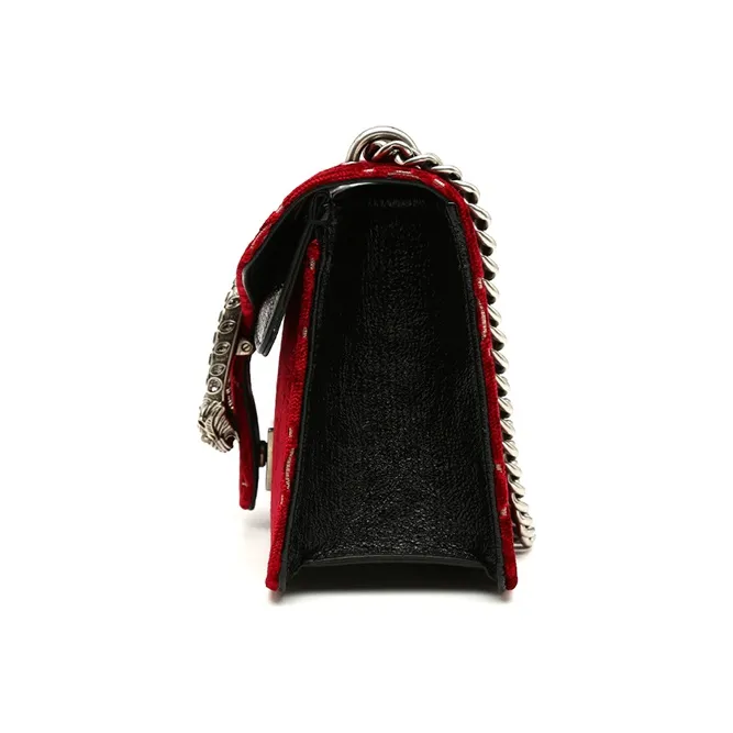 GUCCI Dionysus Velvet Shoulder Bag Women's Red-8