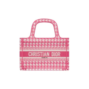 DIOR Canvas Canvas Bag Handbags Mini Women's Pink Peony