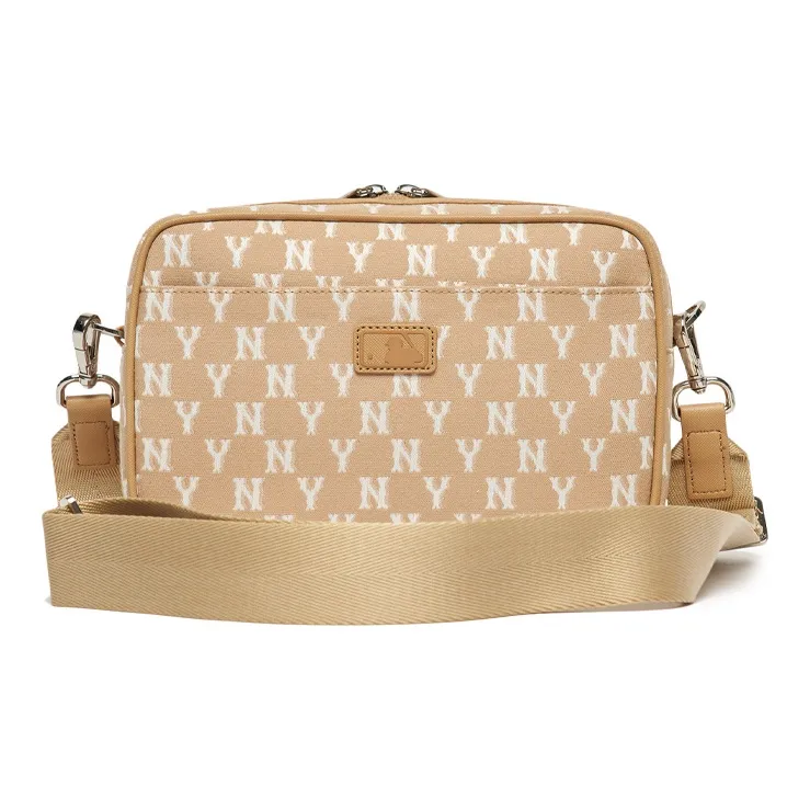 MLB Monogram Collection Polyester Tofu Bag Combo Bag Camera Bag Shoulder Bag Unisex Khaki-4