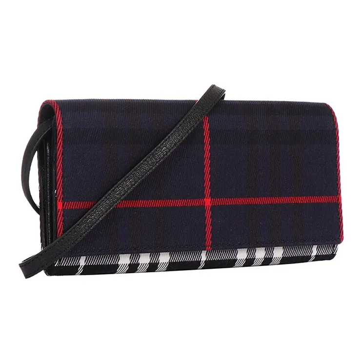 Burberry Fabric Wallets Shoulder Bag Crossbody Bag Women's Dark Blue-2