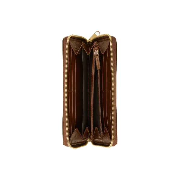 GUCCI Canvas With Leather Wallet Unisex Brown-2