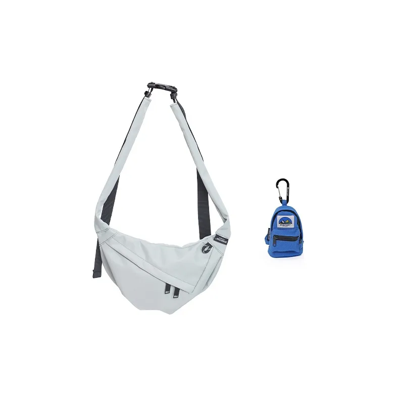 MYEDITION Shoulder Bag, Cell Phone Pouch, Crossbody Bag Nylon Polyester Black/Gray Unisex-46