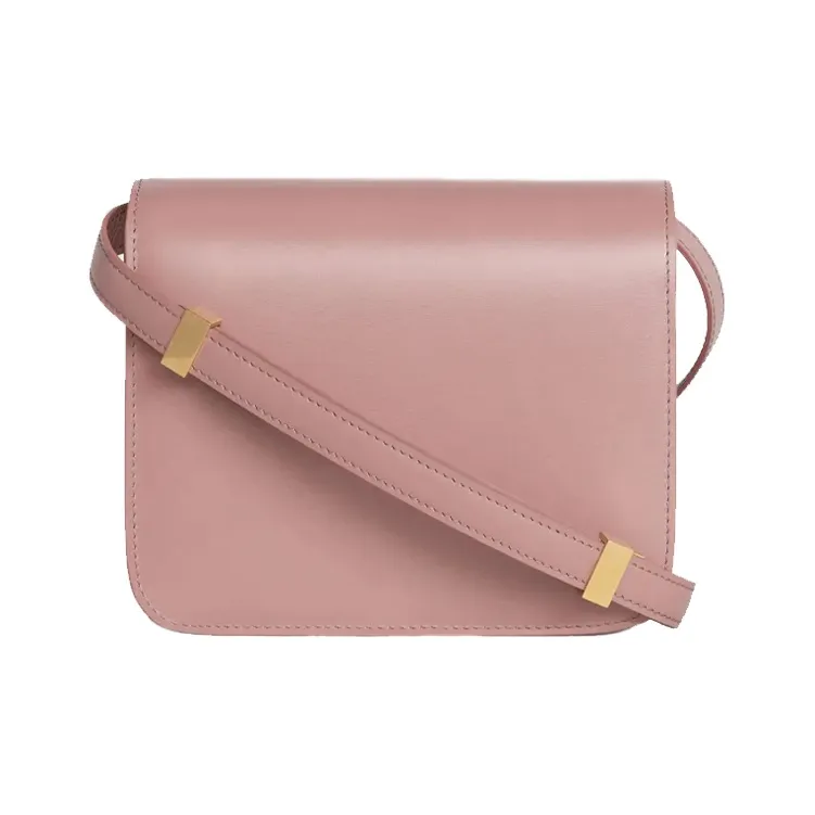 CELINE Classic Bo Polished Calfskin Tofu Bag Small Square Bag Shoulder Bag Crossbody Bag Women's Classical Rose-1