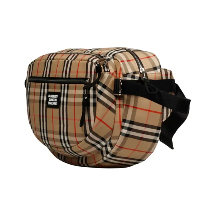 Burberry Cannon Belt Bag Vintage Check Large Beige-3