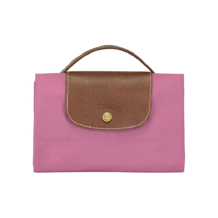 LONGCHAMP Le Pliage Canvas Briefcases Handbags Medium Size Women's Red Peony-3