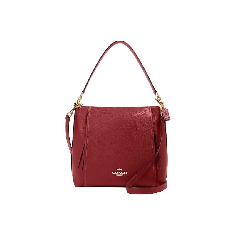 COACH Marlon Leather Handbag Women's Red-0