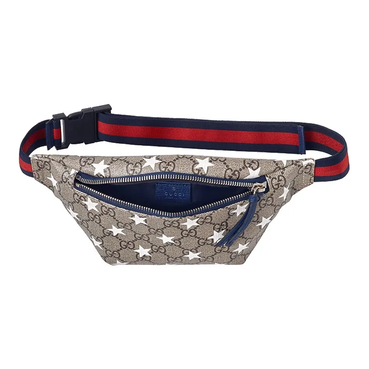 GUCCI Canvas With Leather Fanny Pack Sling Bags Kids' Bags Kids' Ebony/Dark Blue-6