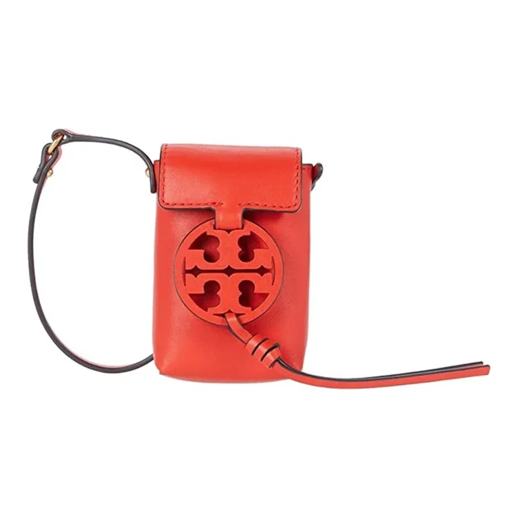 TORY BURCH Miller Leather Crossbody Bag Women's Red-0