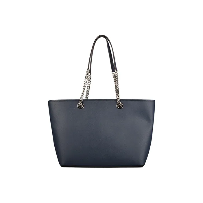 MICHAEL KORS Shania Leather Totes Handbags Women's Navy-2