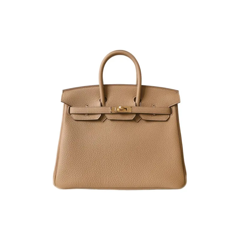 HERMES Birkin Togo Calfskin Birkin Bag Handbag 25 Women's 4B Biscuit Cookie-0