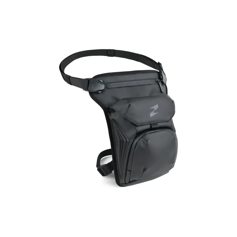 TAJEZZO PVC Leg Bag Crossbody Bag Sling Bag Regular Unisex Black-1
