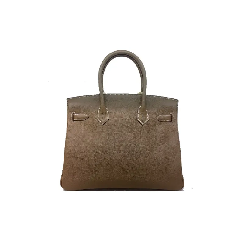 HERMES Birkin Epsom Leather Birkin Bag Handbags Regular Women's 18 Etoupe Elephant Gray-2