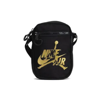 Jordan Polyester Cell Phone Pouch Shoulder Bag Crossbody Bag Mini Unisex Black Gold Logo