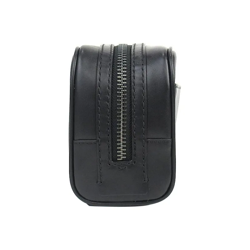 COACH Travel Kit Smooth Leather Travel Bag, Toiletry Bag, Makeup Bag, Clutch Unisex Black-3