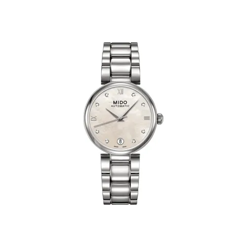 MIDO Wmns Baroncelli Series Automatic Mechanical Watch M022.207.11.116.10 Silver/White