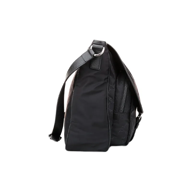GUCCI Polyester Messenger Bag Shoulder Bag Crossbody Bag Large Size Men's Black-3