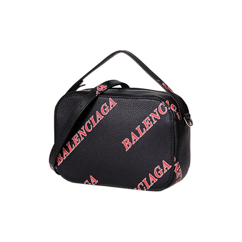 Balenciaga Everyday Cow Leather Crossbody Bag One Shoulder Handbag Women's Black-2