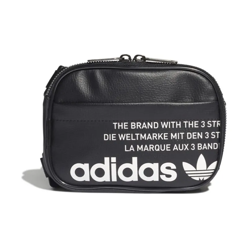 Adidas Originals Polyurethane Shoulder Bag Crossbody Bag Small Size Unisex Black-0