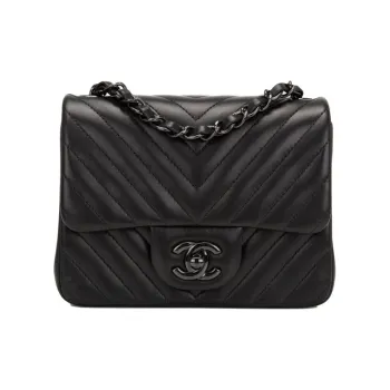 CHANEL So Black Sheepskin Shoulder Bag, Crossbody Bag Women's Black