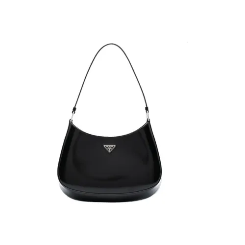 PRADA Calfskin Shoulder Bag Women's Black