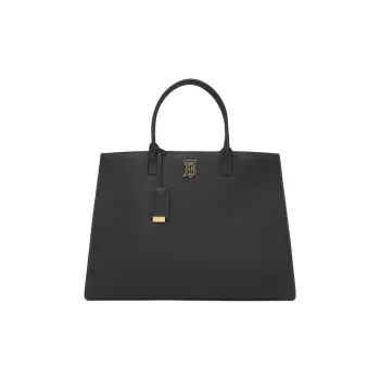 Burberry Leather Frances Bag, Tote Bag, Shopping Bag, Handbag Medium Size Women's Black