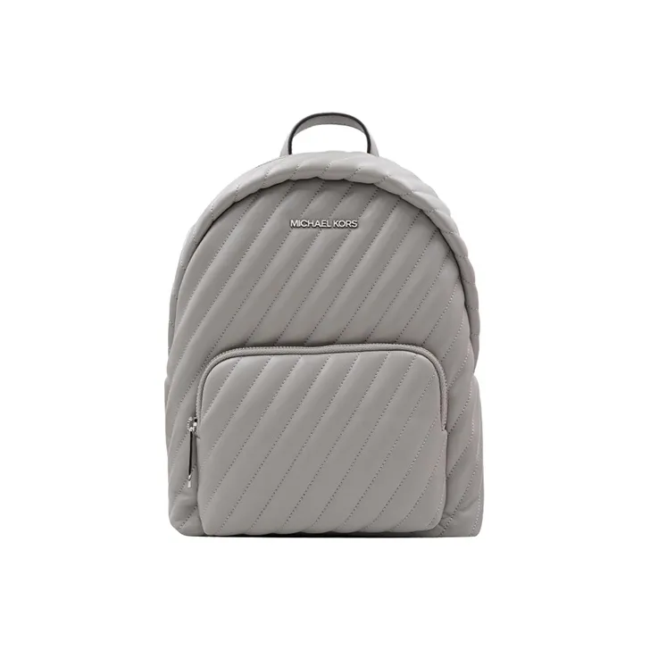 MICHAEL KORS Erin Leather Backpack Medium Size Women's Pearl Gray-0