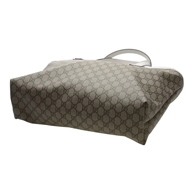 GUCCI PVC Tote Canvas Bag One Shoulder Handbag Women's Ebony/White-3