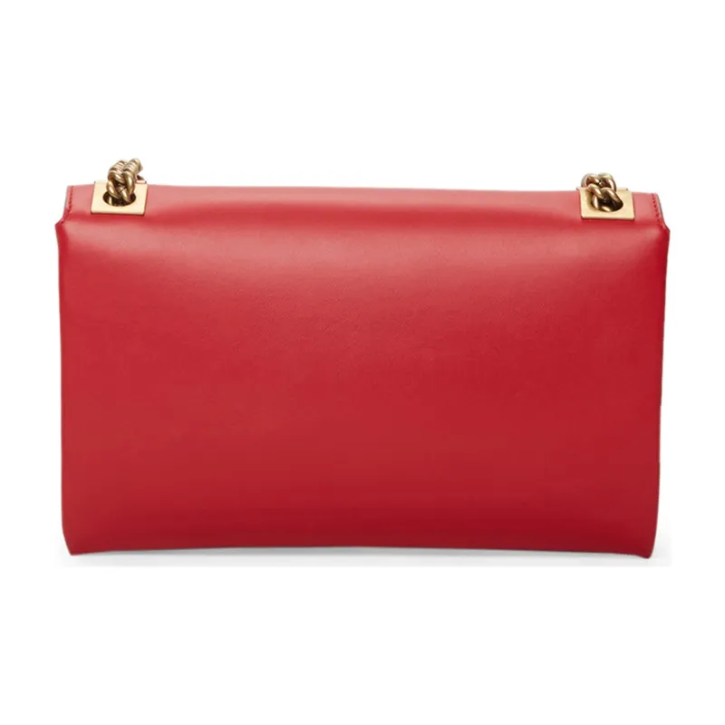 GUCCI Padlock Leather Lock Bag Shoulder Bag Portable Crossbody Bag Shoulder Bag Women's Red-2