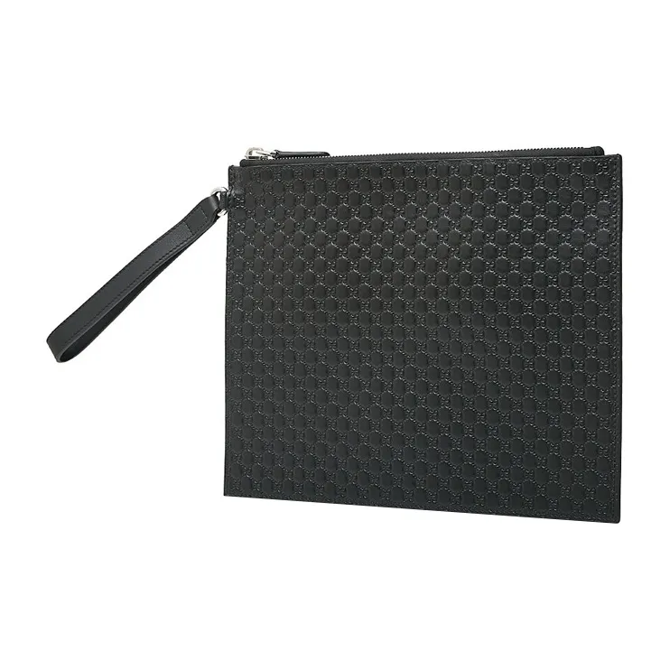 GUCCI GG Cow Leather Storage Bag Wrist Bag Clutch Regular Men's Black-1
