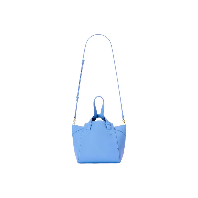LOEWE Hammock Nugget Napa Calf Leather Handbag Shoulder Bag Crossbody Bag Women's Blue-3